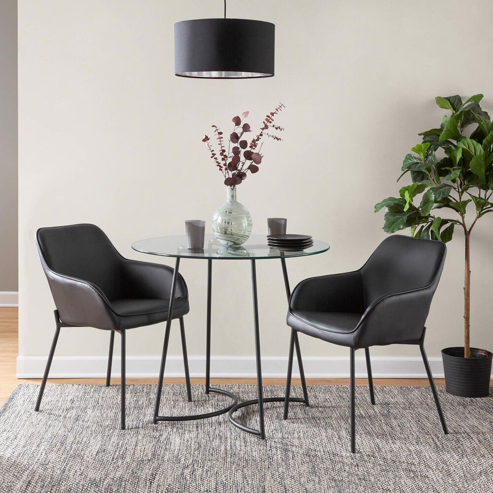 LumiSource Cece Dinette Table in Black and Clear - Table Only, , large