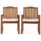 Hearth and Haven Della Dining Chair with Cream Cushion in Teak (Set of 2), , large