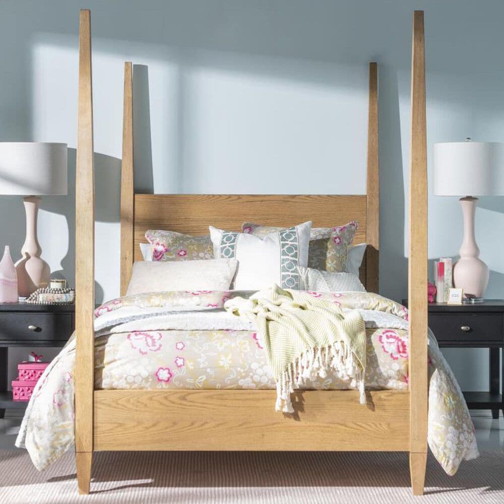 St Claire Home Today's Traditions Full Platform Poster Bed in Natural Hickory, , large