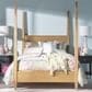 St Claire Home Today"s Traditions Full Platform Poster Bed in Natural Hickory, , large