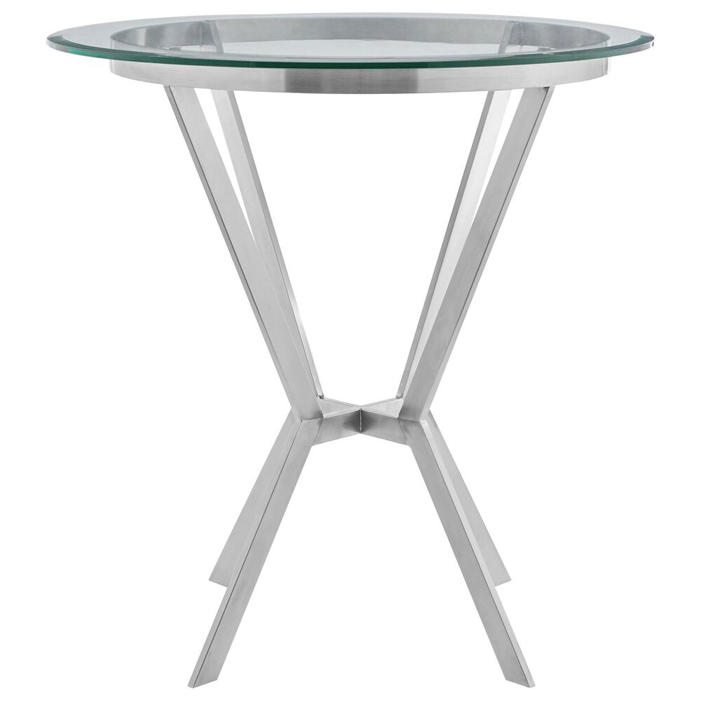 Blue River Naomi Bar Table in Brushed Stainless Steel, , large