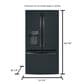 GE Appliances 27.8 Cu. Ft. Energy Star French-Door Refrigerator in Black Slate, , large