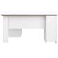 Bush Fairview 3-Piece Office Desk and File Cabinet Set in Shiplap Gray and Pure White, , large
