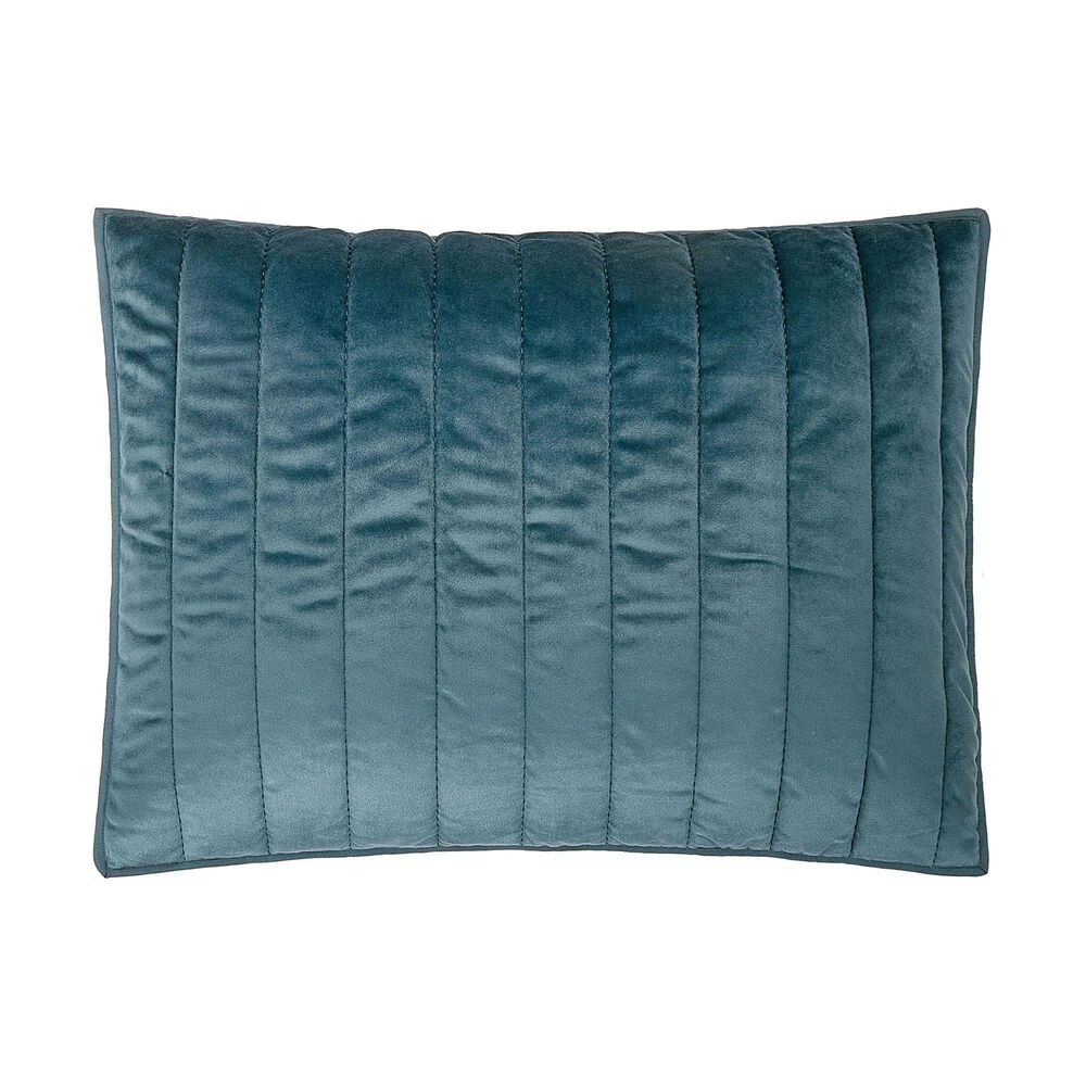 Peking Handicraft Velvet Cable Luxury 3-Piece Full/Queen Quilt Set in Blue, , large