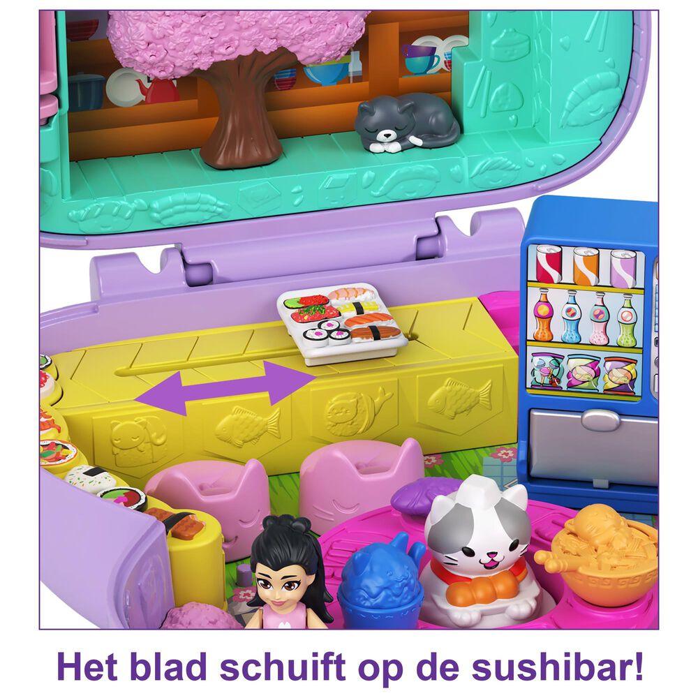 Polly Pocket Sushi Shop Cat Compact, , large