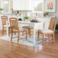 Linon Home Decor Wilmer Side Chair with Beige Upholstery in Brown (Set of 2), , large