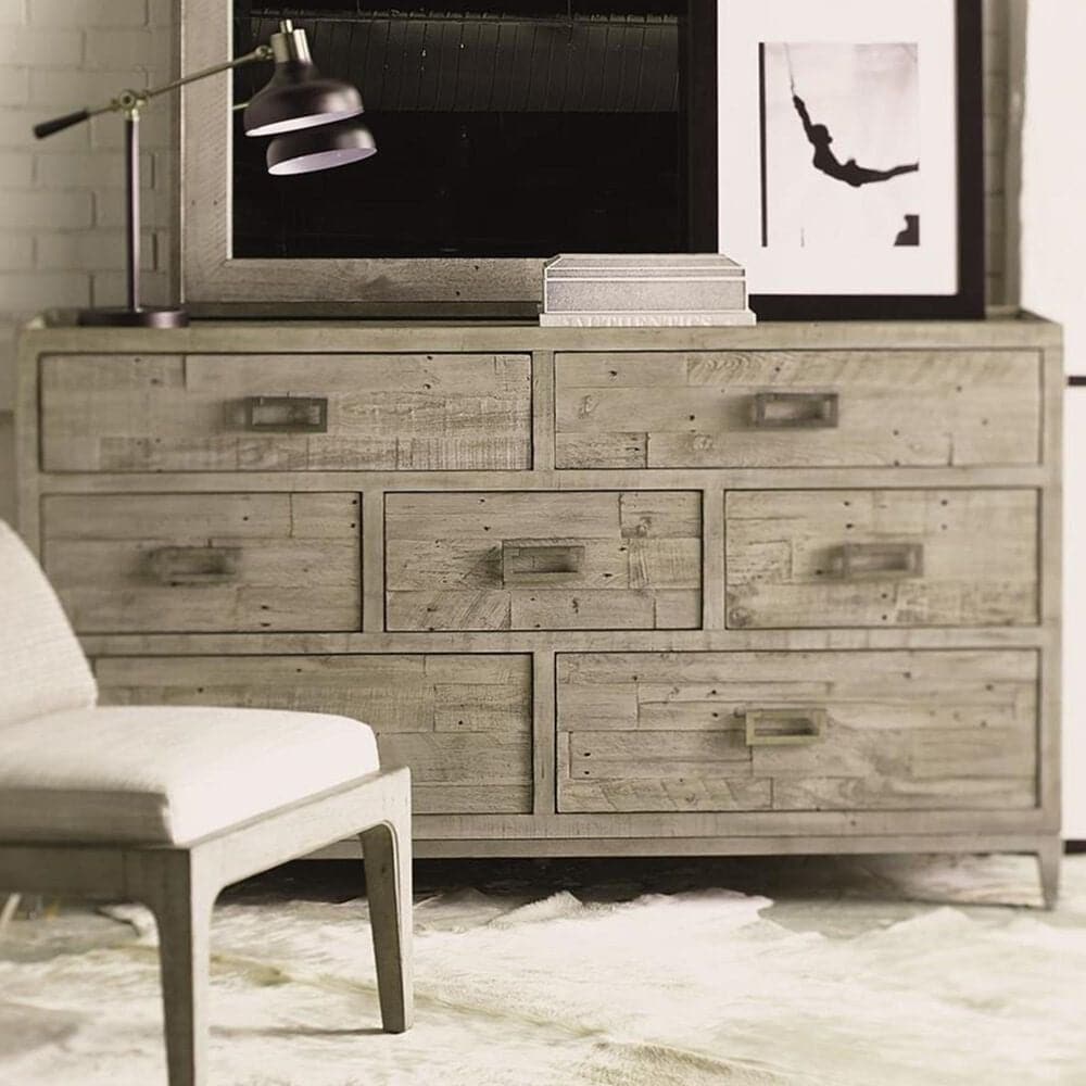 Bernhardt Highland Park Shaw 7-Drawer Dresser in Morel and Glazed Silver, , large