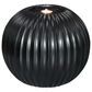 Zentro Living Nero Fluted Sphere Fountain with Lights in Black, , large