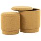 Lumisource Marla 2-Piece Upholstered Ottoman Set in Yellow, , large
