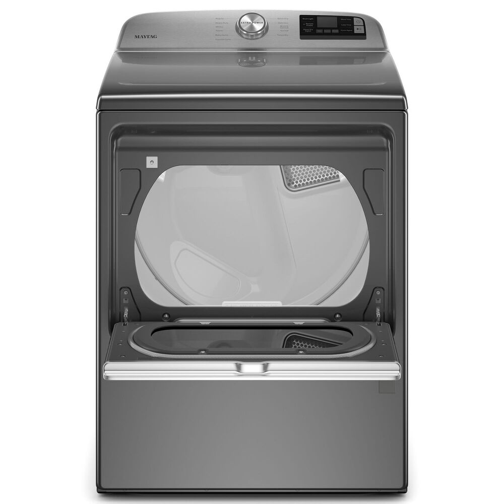 Maytag 4.7 Cu. Ft. Top Load Washer and 7.4 Cu. Ft. Gas Dryer Laundry Pair in Metallic Slate, , large