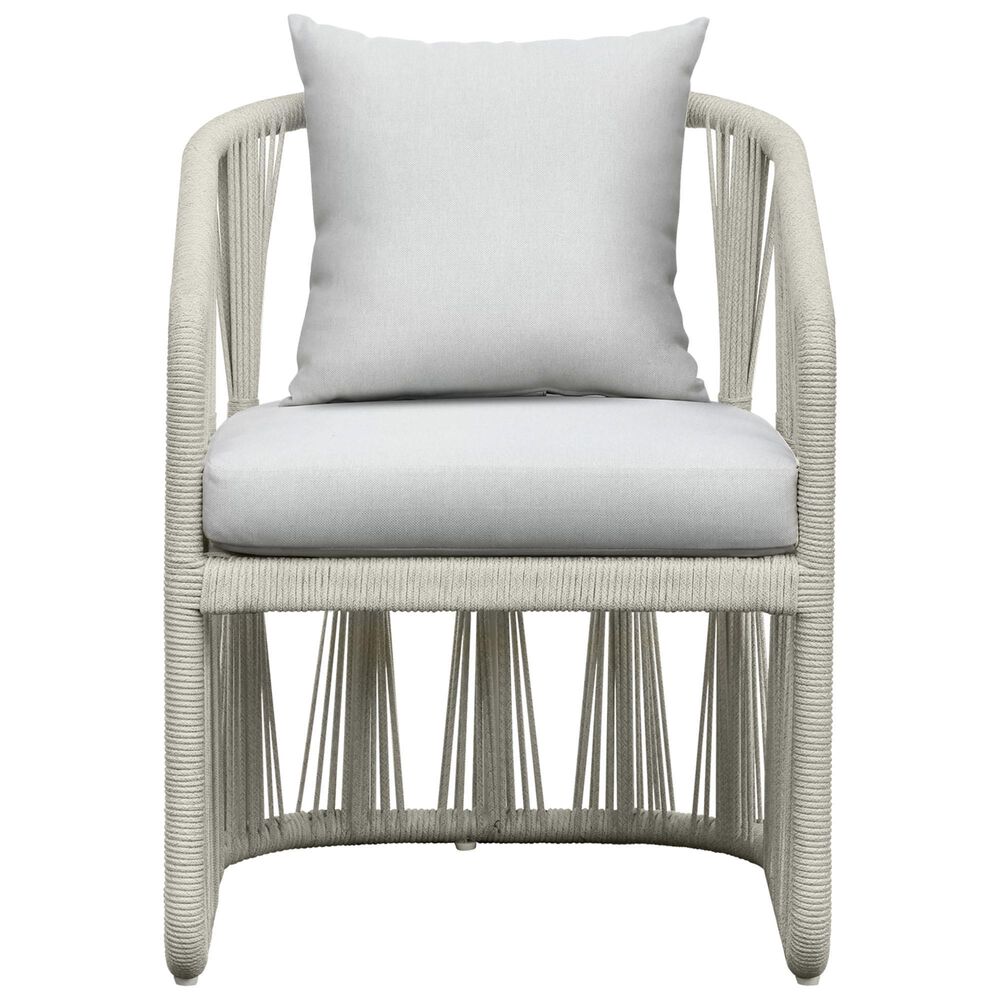 Hawthorne Furniture Alexa Outdoor Chair with Pillow in White, , large