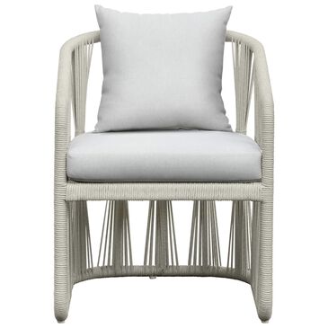 Hawthorne Furniture Alexa Outdoor Chair with Pillow in White, , large