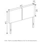 HOMLUX Roanne Twin Upholstered Headboard in Glacier, , large