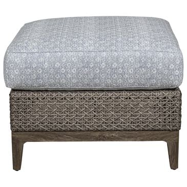 Venture Lenox Hill Outdoor Ottoman with Nalu Sky Cushion in Quarry Grey, , large