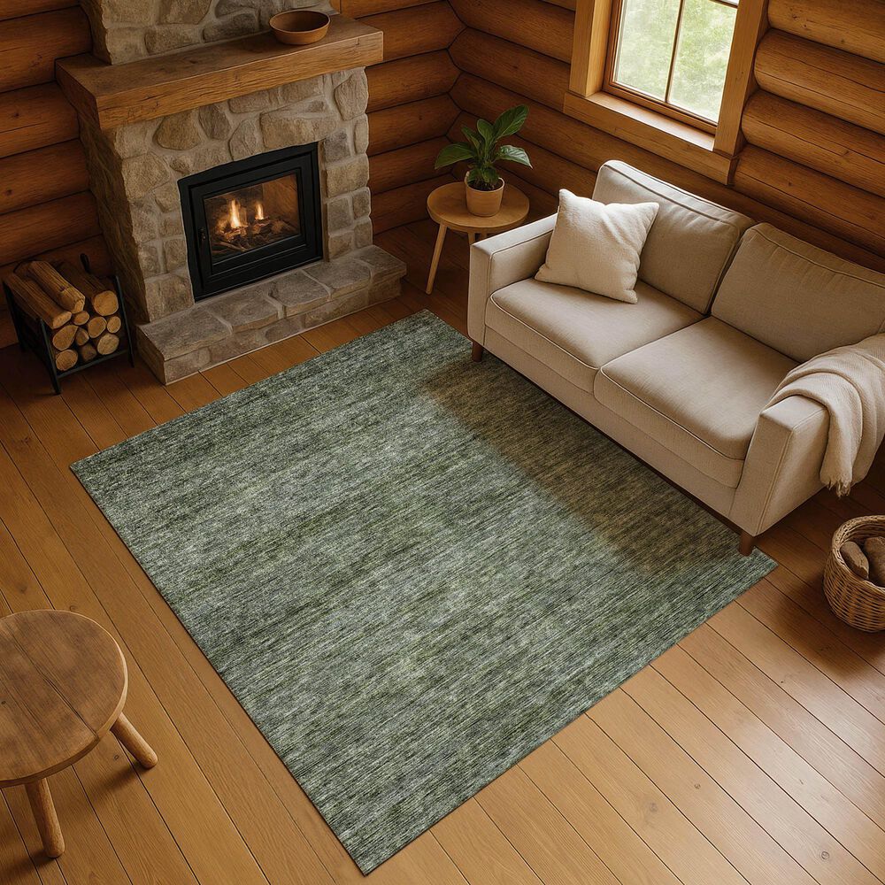 Dalyn Rug Company Soft Essentials Solid Basil 10' x 14' Indoor/Outdoor Area Rug, , large