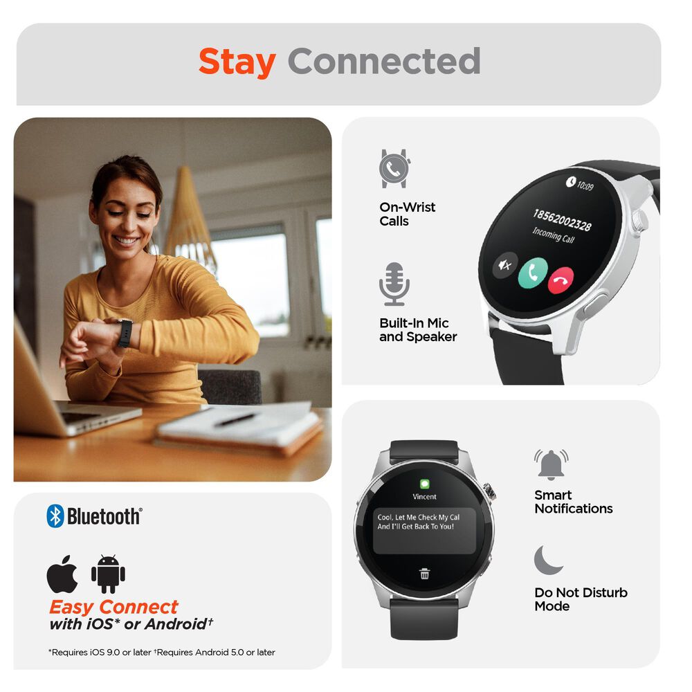 Hypercel ACTIV8 SMARTWATCH + FITNESS TRACKER, , large