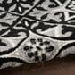 Nourison Aloha 5"3" x 7"5" Black White Indoor/Outdoor Area Rug, , large