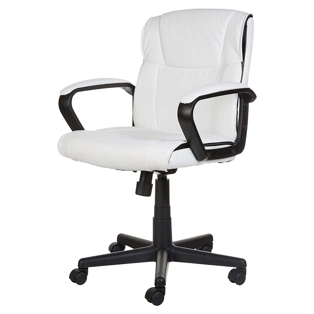 Global Seating Mid Back Executive Chair in White, , large