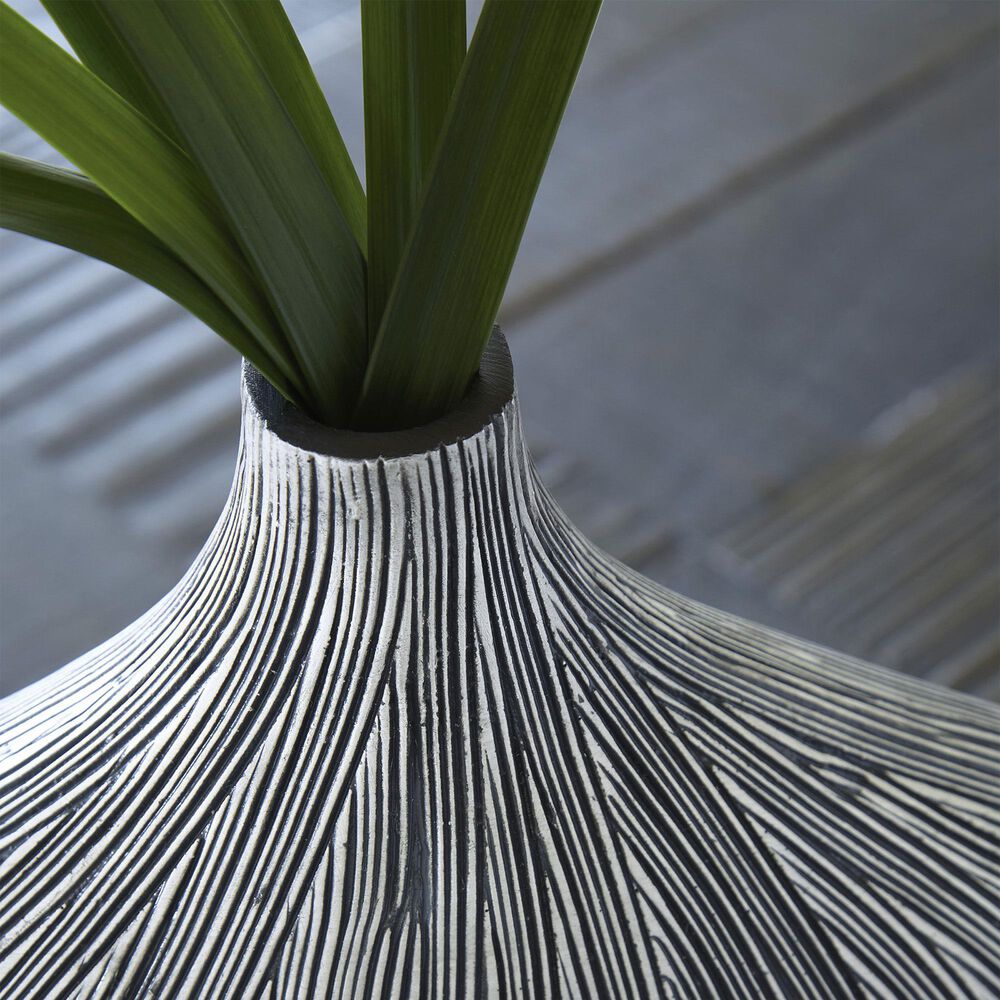 Ashley Donya 13&quot; Vase in Antiqued Black, , large