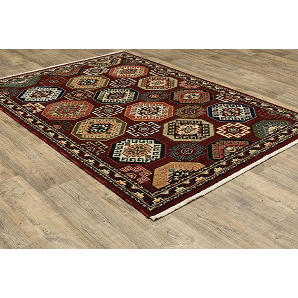 Oriental Weavers Lilihan Geometric 091R6 7&#39;10&quot; x 10&#39;10&quot; Red Area Rug, , large