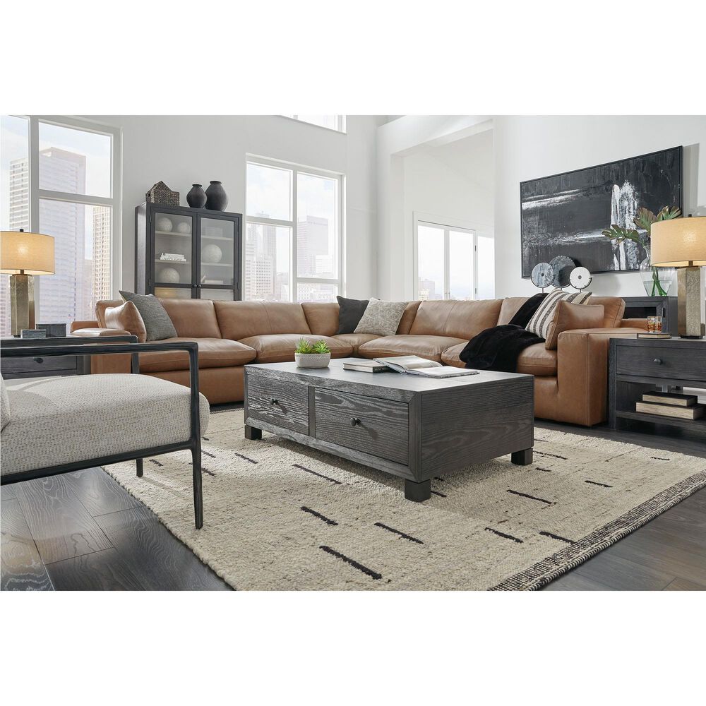 Ashley Emilia 5-Piece L-Shaped Sectional in Caramel, , large