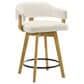 Armen Living Callah Swivel Counter Height Stool in Amber Glow, , large