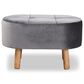 Baxton Studio Simone Upholstered Ottoman in Grey, , large