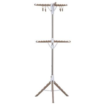 Household Essentials 2-Tier Tripod Clothes Drying Rack in Tan, , large
