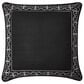 J. Queen New York Messina 26" Square Euro Pillow Sham in Black, Grey and Silver, , large