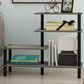HOMLUX Turn-N-Tube 3-Tier Side Display Rack in French Oak and Black, , large
