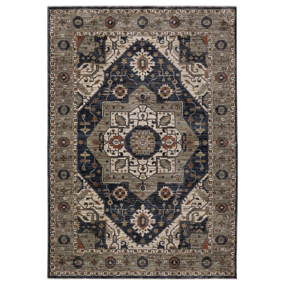 Oriental Weavers Eliana Brown and Blue 9"10" x 12"10" Area Rug, , large