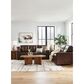 Ashley Santorine Stationary Sofa in Dark Brown, , large