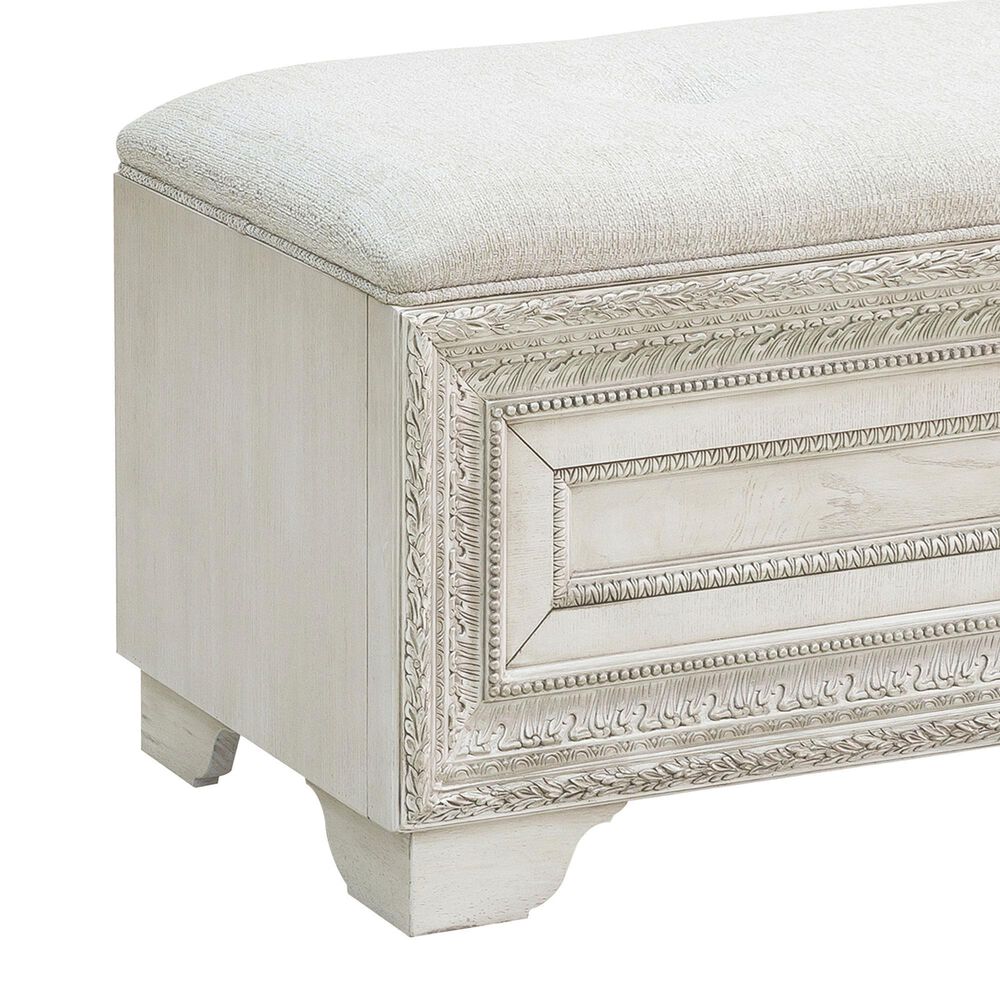 Chapel Hill Camila Storage Bed Bench in Camila White, , large
