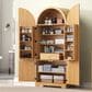 HOMLUX 72" Tall Arched Kitchen Pantry Cabinet in Natural, , large