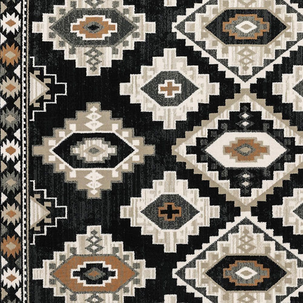 Oriental Weavers Georgia Southwest 605F0 9&#39;10&quot; x 12&#39;10&quot; Charcoal Area Rug, , large