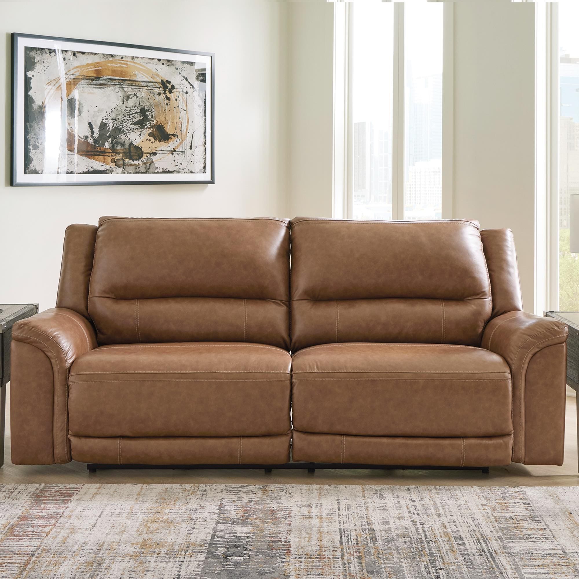 Caramel reclining sofa top