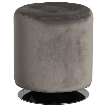 Linden Boulevard Saylor Swivel Ottoman in Gray, , large