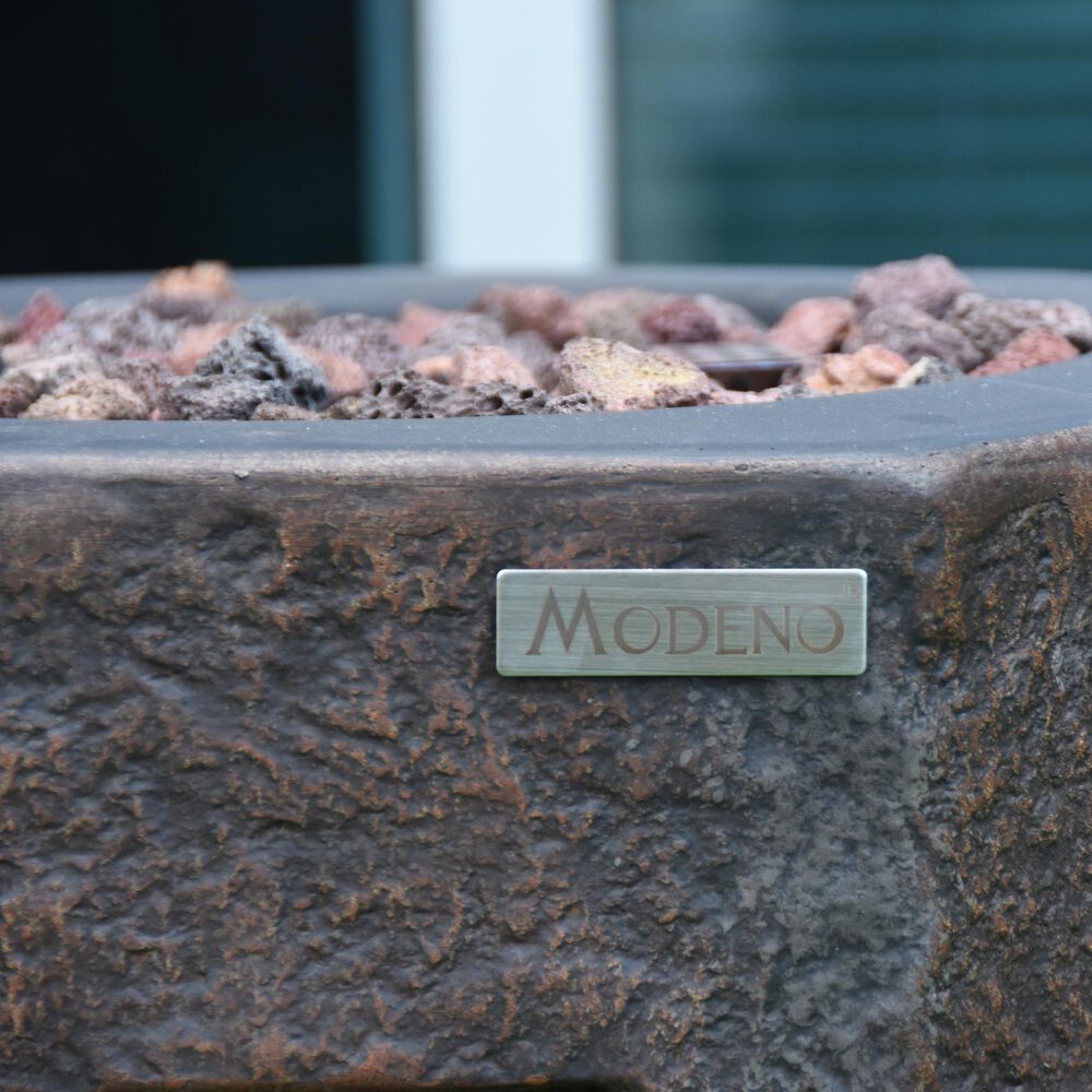 Elementi Fire Basalt Hexagon Liquid Propane Fire Column in Brown, , large