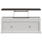 Richlands Furniture Soren Lift Top Dream Console with Twin Convertible Bed in White and Brown, , large