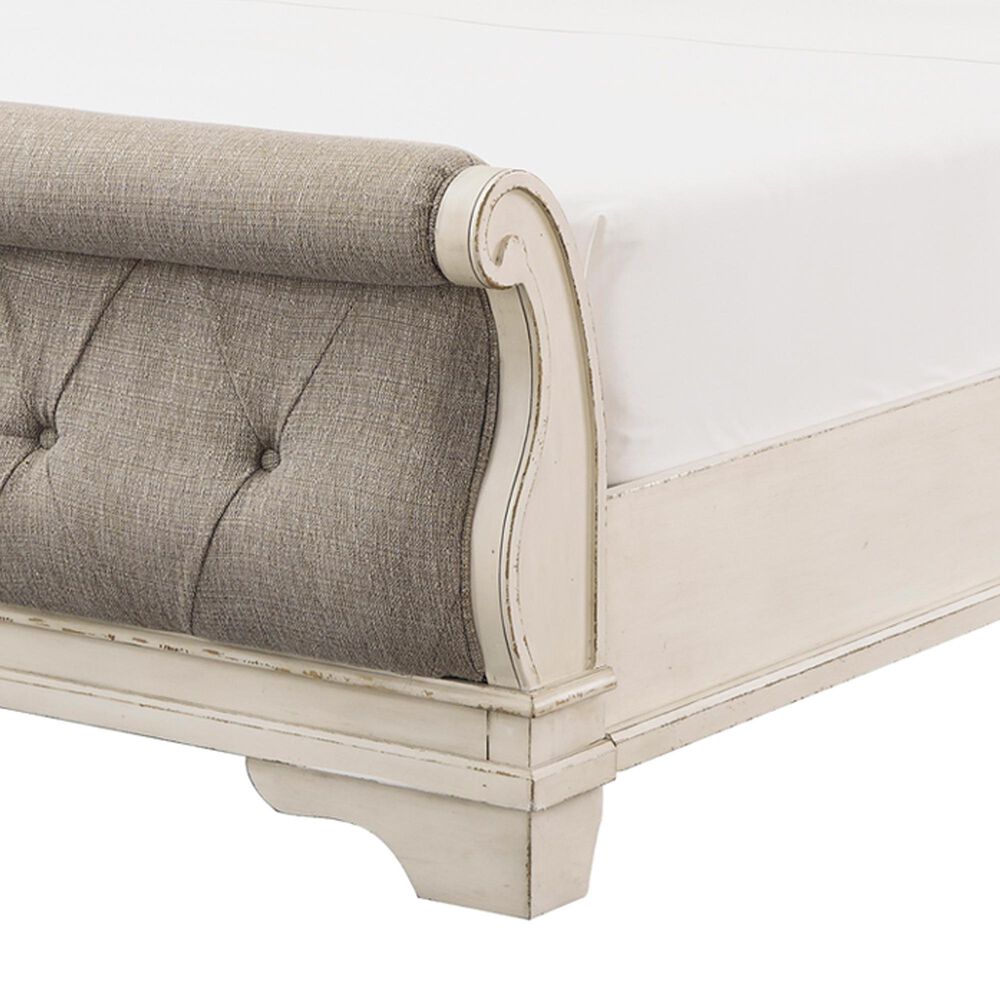 Ashley Realyn King Sleigh Bed in Chipped White, , large