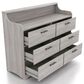 Furniture of America Kingsley 6-Drawer Dresser in Coastal White, , large