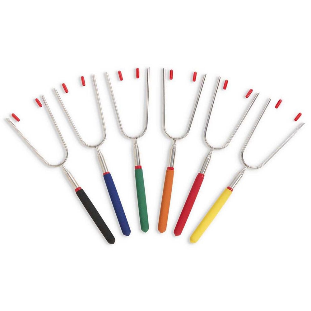HIC Kitchen Extendable Roasting Forks in Multicolor &#40;Set of 6&#41;, , large