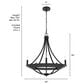 Hunter Perch Point 24" 5-Light Chandelier in Noble Bronze, , large