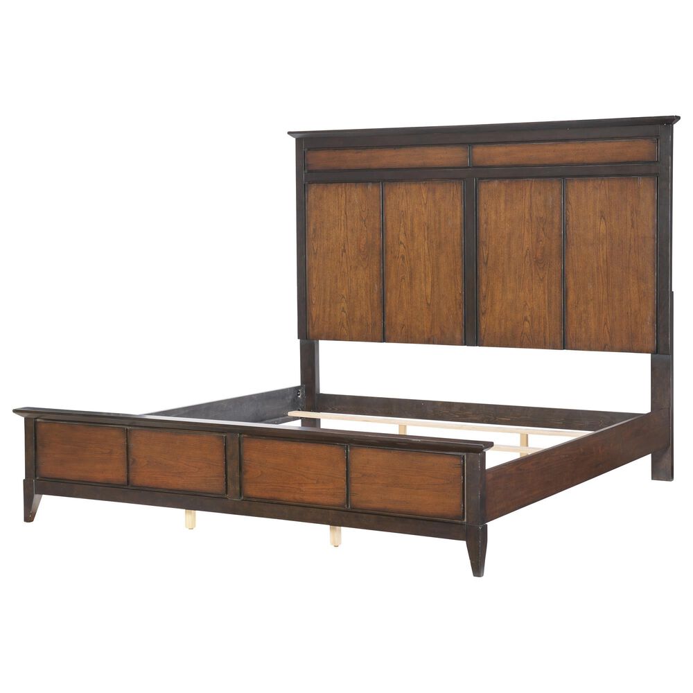 Legacy Classic Fenmore King Panel Bed in Mocha and Distressed Cherry, , large