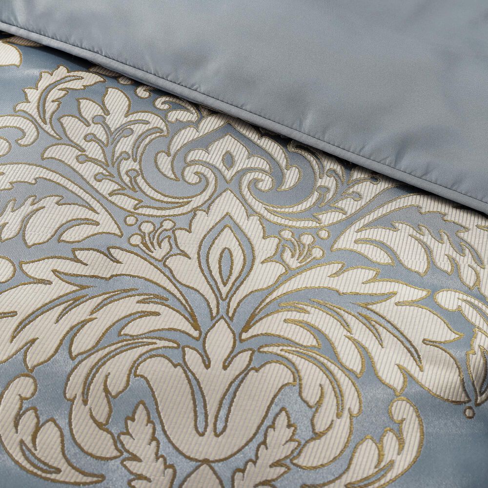 J. Queen New York Lorenzo 3-Piece King/California King Comforter Set in Blue and Cream, , large