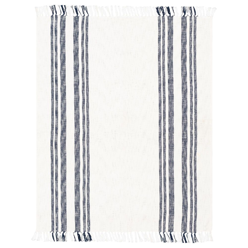 Surya Avila 50" x 70" Throw in Navy and Ivory, , large