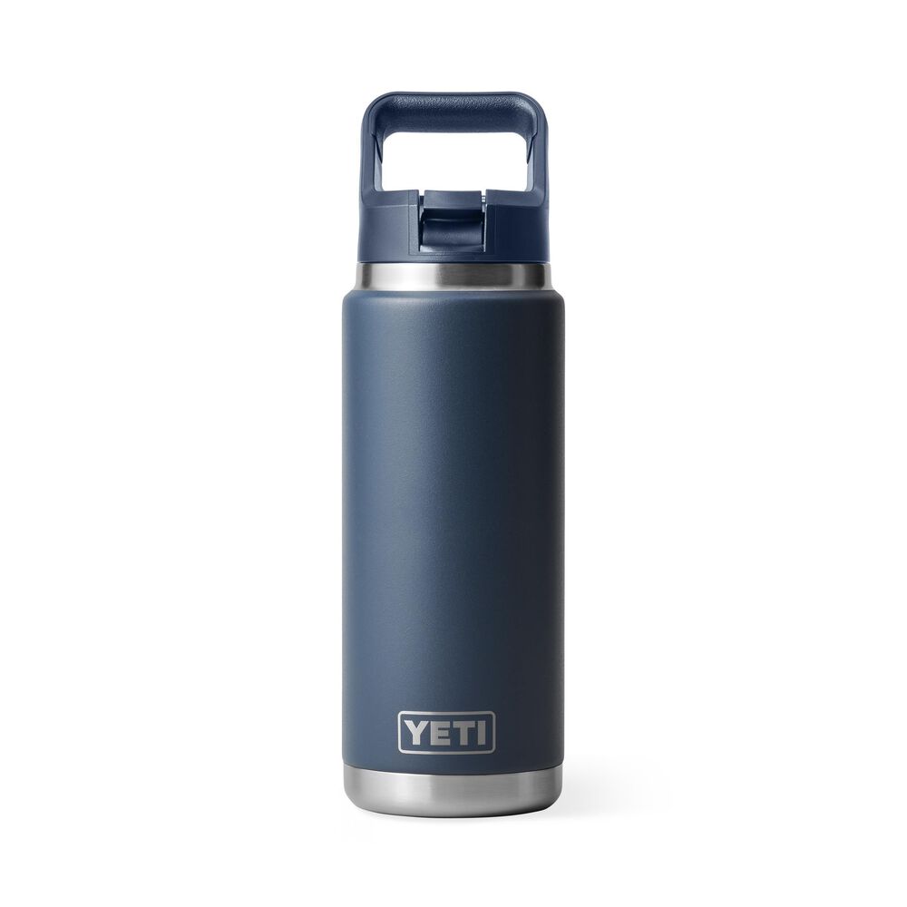 YETI Rambler 26 Oz Bottle with Straw Cap in Navy, , large