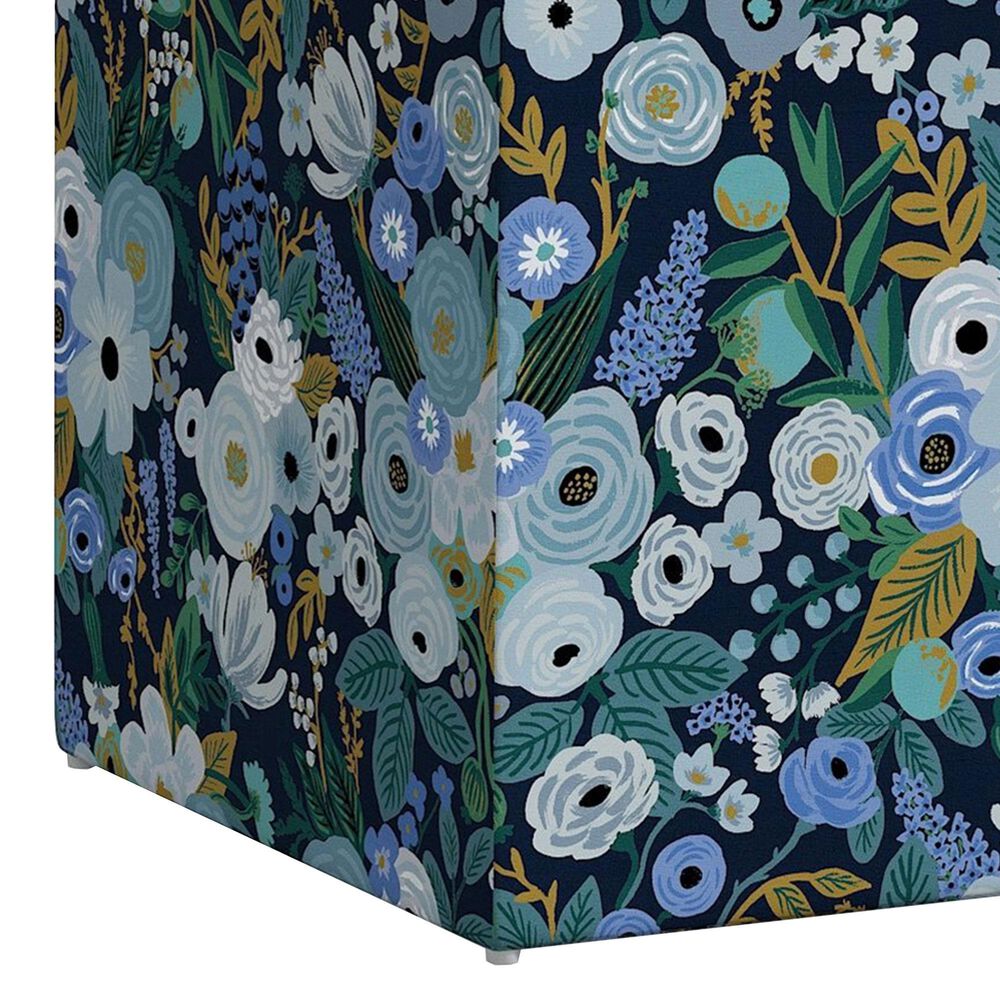 Rifle Paper Co Crafted by Cloth &amp; Company Willie Storage Bench in Garden Party Blue, , large