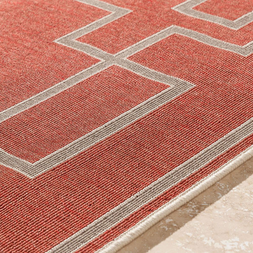 Surya Alfresco 3&#39;7&quot; x 5&#39;7&quot; Rust, Brown and Beige Indoor/Outdoor Area Rug, , large