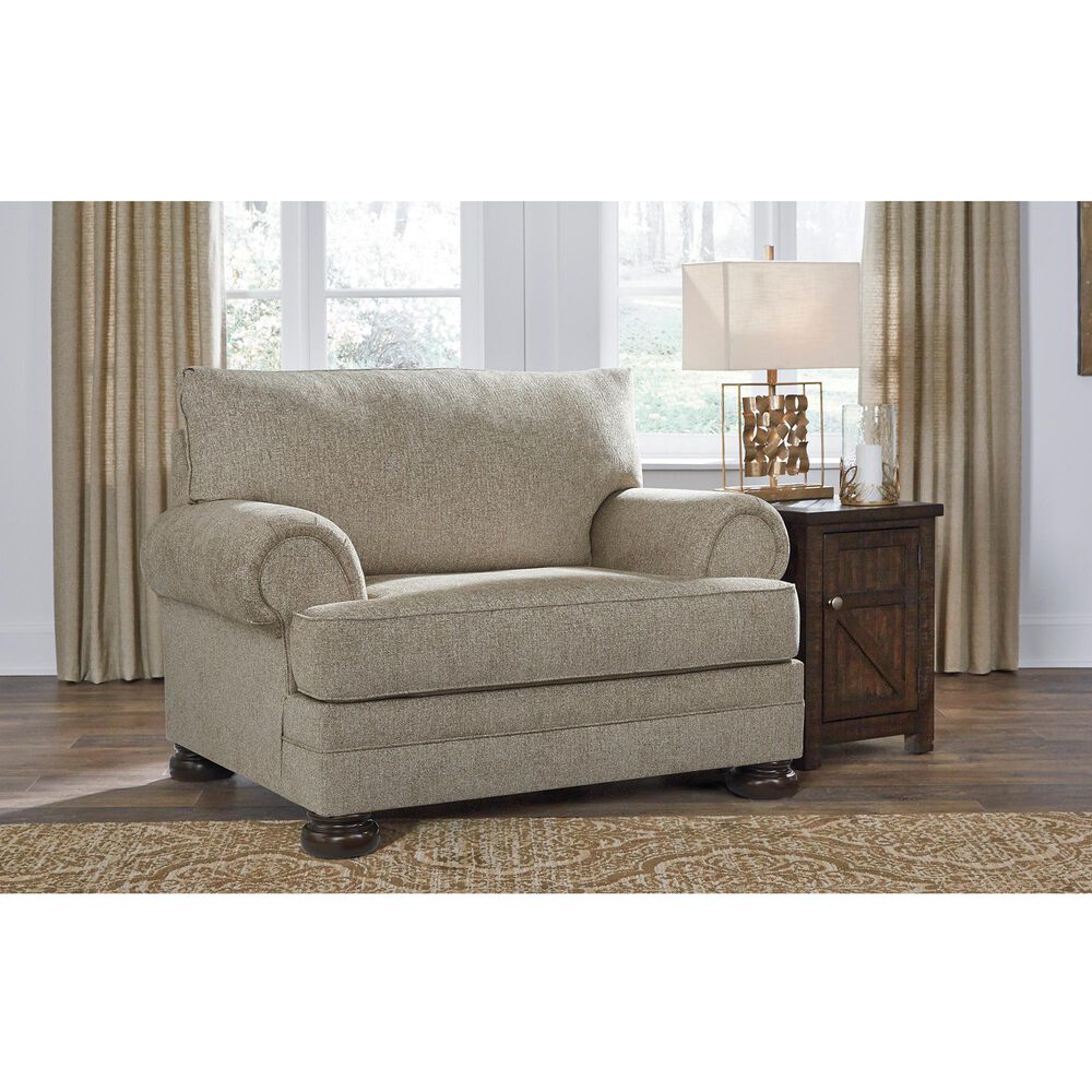 Ashley Kananwood Chair and a Half in Oatmeal, , large